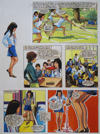 Enid Blyton's The Naughtiest Girl in the School: Ink Stains (THREE pages) art by Tony Higham