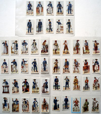 Complete Set of 50 'History Of Naval Uniforms' Carreras Cigarette Cards (1937)