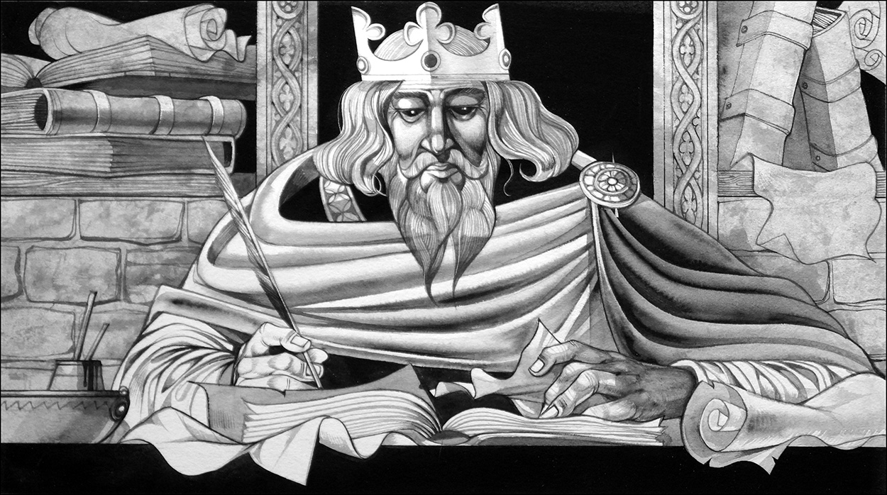 King Alfred (Original) art by Richard Hook at The Illustration Art Gallery