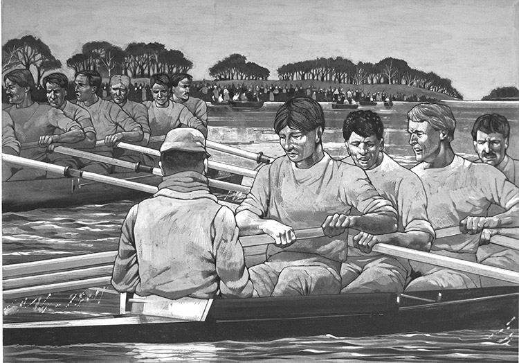 Boat Race Oxford Vs Cambridge (Original) by Richard Hook at The Illustration Art Gallery