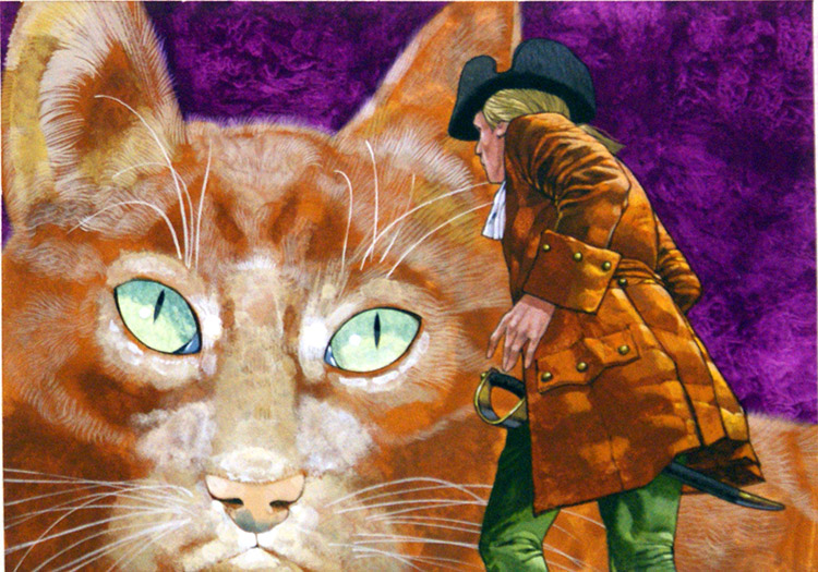 Gulliver's Travels: Voyage to Brobdingnag - Giant Cat (Original) by Gulliver's Travels (Hook) at The Illustration Art Gallery
