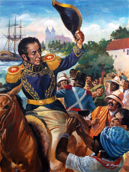 Simon Bolivar (Original) (Signed) by Andrew Howat at The Illustration Art Gallery