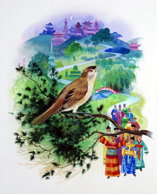 The Nightingale 2 (Original) by Andrew Howat at The Illustration Art Gallery