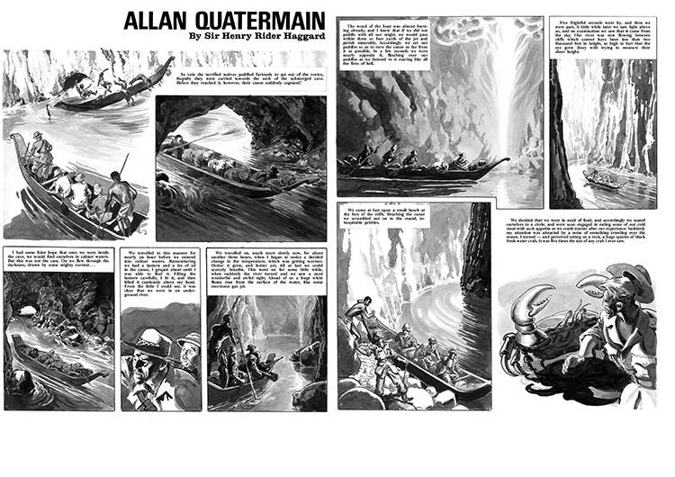 Allan Quatermain Pages 11 and 12 (TWO pages) (Originals) by Allan Quatermain (Mike Hubbard) at The Illustration Art Gallery