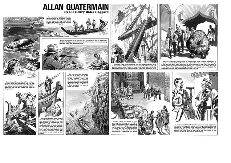 Allan Quatermain Pages 15 and 16 (TWO pages) (Originals) by Allan Quatermain (Mike Hubbard) at The Illustration Art Gallery