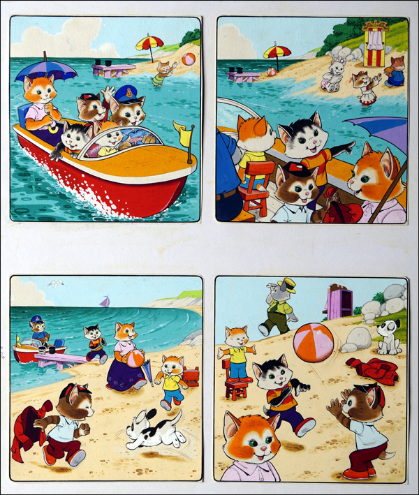 Num Num - On Holiday (TWO pages) (Originals) by Num Num (Gordon Hutchings) Art at The Illustration Art Gallery