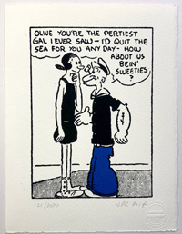 Popeye Makes His First Pass At Olive Oyl (Limited Edition Print) (Signed)