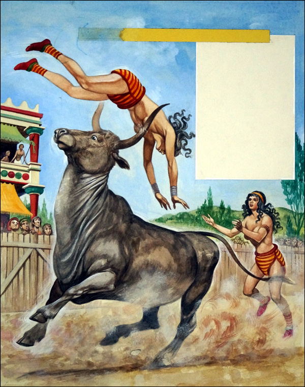 Minoan Bull Leaping (Original) by Peter Jackson Art at The Illustration Art Gallery