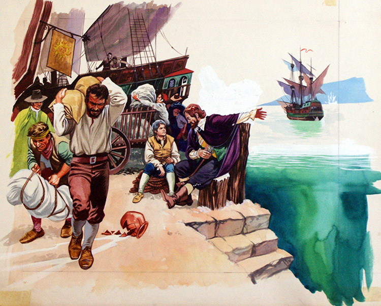 The Pirate Base (Original) by Peter Jackson Art at The Illustration Art Gallery