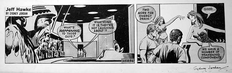 Jeff Hawke daily strip 5836 (Original) (Signed) by Sydney Jordan Art at The Illustration Art Gallery