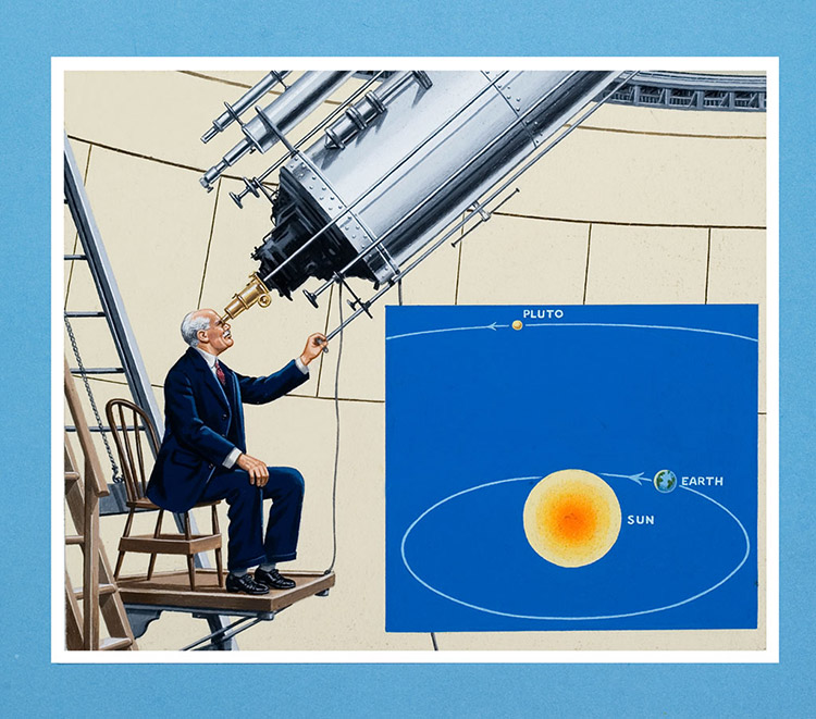Percival Lowell and the Discovery of Pluto (Original) by John Keay at The Illustration Art Gallery