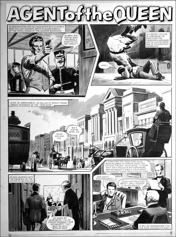 Agent of the Queen - Good Shot (TWO pages) (Originals) by Agent of the Queen (Bill Lacey) at The Illustration Art Gallery