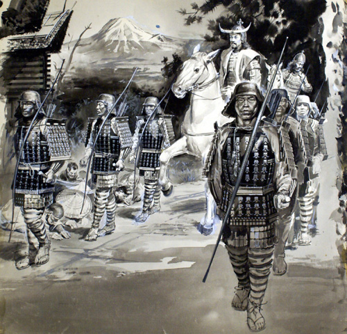 Asian Warriors (Original) by Barrie Linklater Art at The Illustration Art Gallery