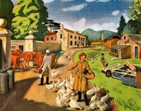 A Dairy Farm in Eire (Original Macmillan Poster) (Print)