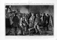 Labour & Railway Efficiency (original page from The Sphere 1914) (Print)
