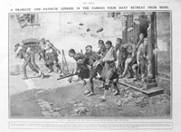 Four Days' Retreat From Mons (original page from The Sphere 1914) (Print)