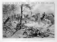 On The Road To Lassigny (original page from The Sphere 1914) (Print)