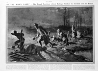 In 'No Man's Land' (original page from The Sphere 1915) (Print)