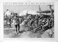 A British Battery (original page from The Sphere 1915) (Print)
