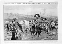Serbian Refugees (original page from The Sphere 1915) (Print)