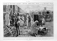 A British Ambulance Train (original page from The Sphere 1916) (Print)
