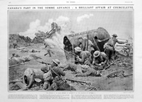 Canada's Part In The Somme (original page from The Sphere 1916) (Print)