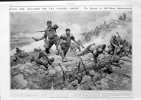 Italians On The Isonzo Front (original page from The Sphere 1917) (Print)