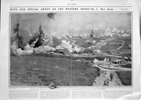 Matania On The Western Front (original page from The Sphere 1917) (Print)