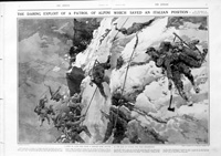A Patrol Of Alpini (original page from The Sphere 1918) (Print)