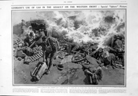 Germany's Use Of Gas (original page from The Sphere 1918) (Print)