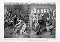 Life in Petrograd (original page from The Sphere 1918) (Print)