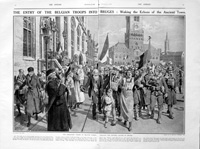 Into Bruges (original page from The Sphere 1918) (Print)