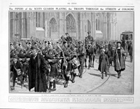 The Pipers Of The Scots Guards (original page from The Sphere 1919) (Print)