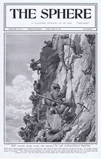 The Italian Alpini scale the heights on the Austro-Italian Frontier  (original cover page) (Print)