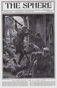 The Western Front a Fight in a German Dugout 1916