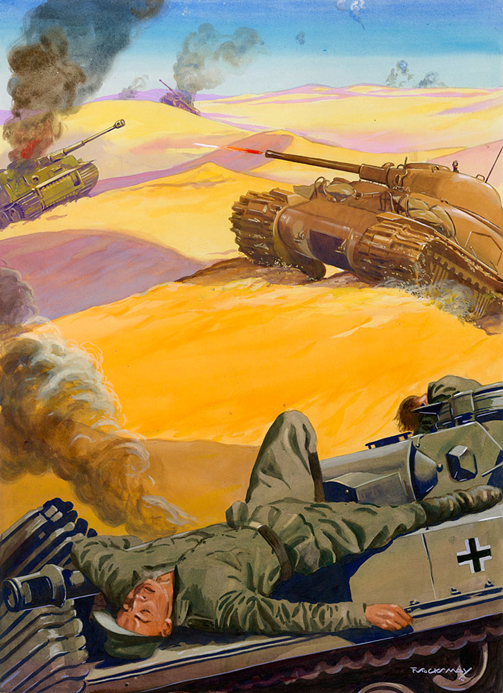Tank Battle (Original) (Signed) art by F Stocks May Art at The Illustration Art Gallery