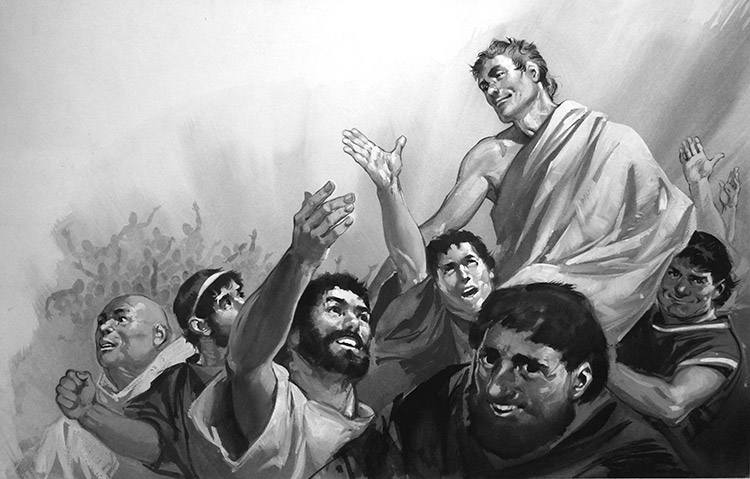 Agrippa and Plebeians (Original) by Ancient Rome (Angus McBride) at The Illustration Art Gallery
