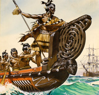 Captain Cook Arrives in New Zealand (Original)