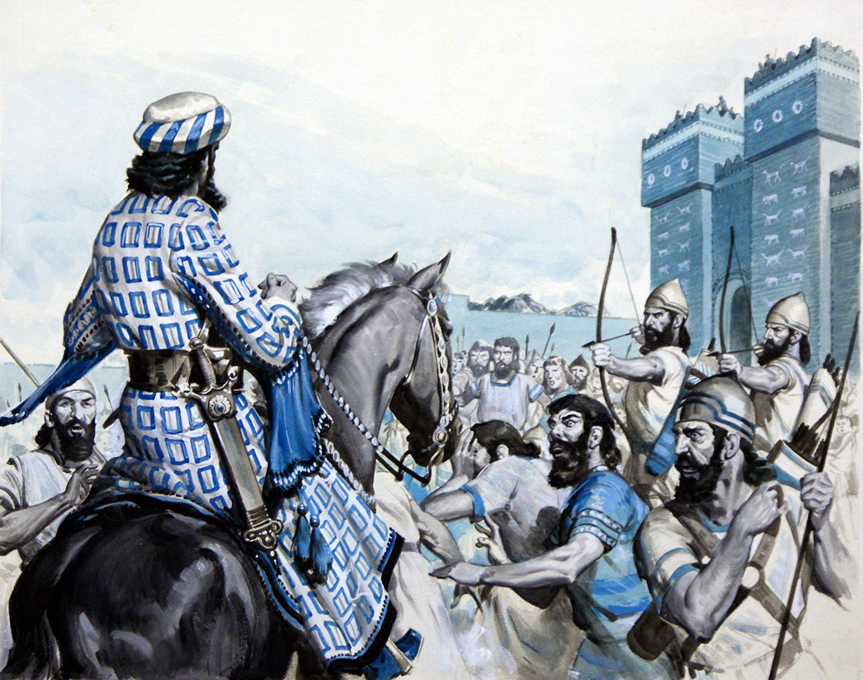 Defending Babylon (Original) art by James E McConnell at The Illustration Art Gallery