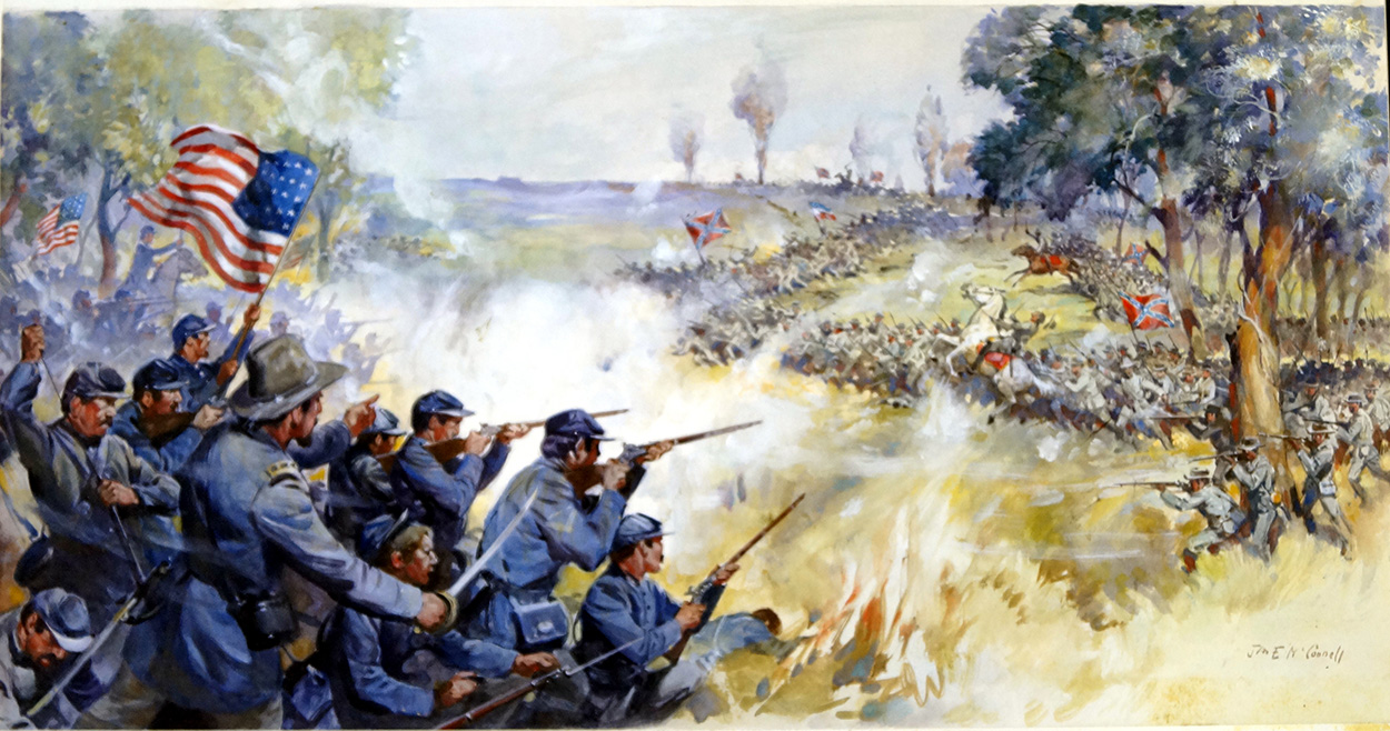 Pickett's Charge 1863 (Original) (Signed) art by James E McConnell at The Illustration Art Gallery