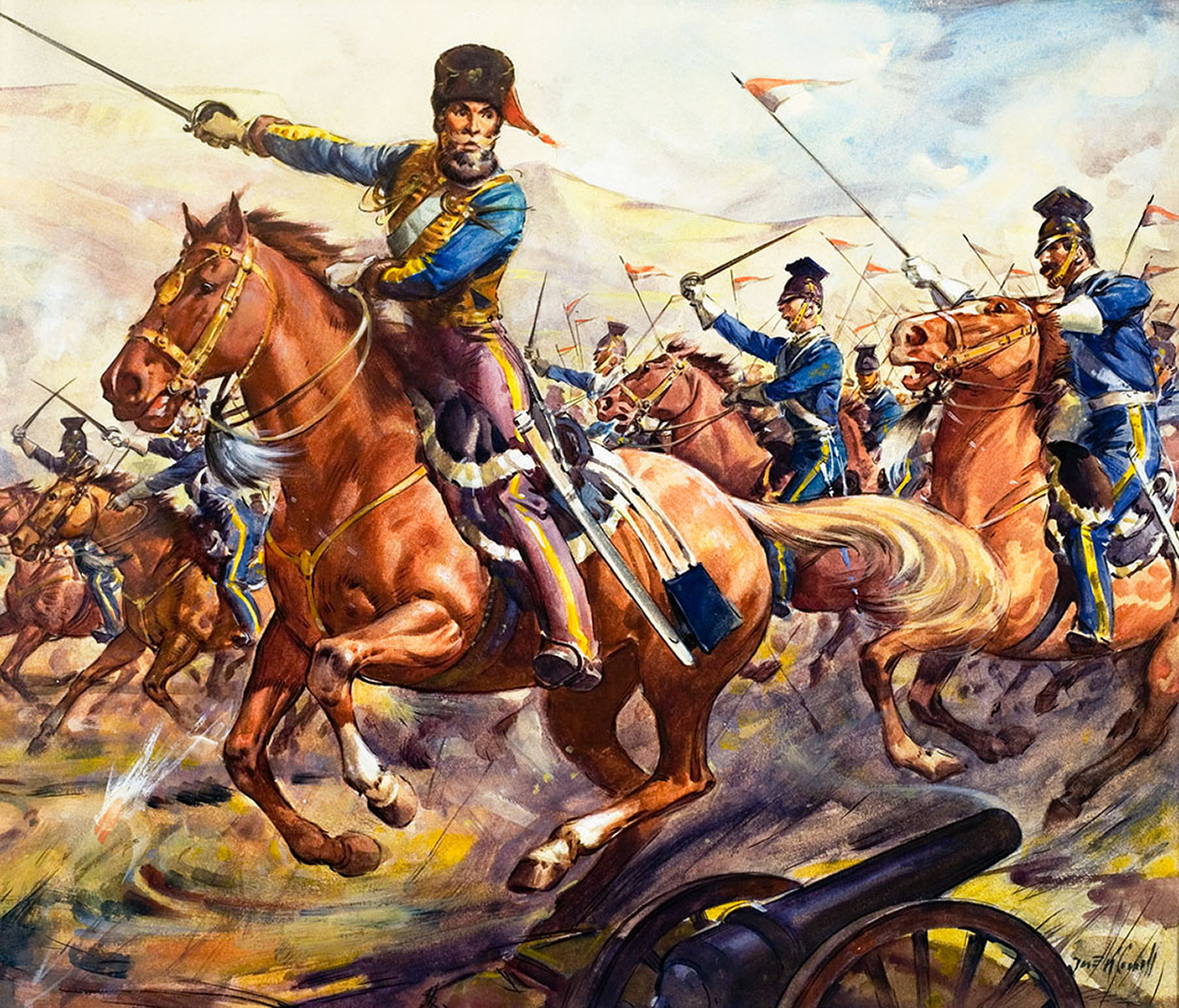 The Charge of the Light Brigade (Original) (Signed) art by James E McConnell at The Illustration Art Gallery