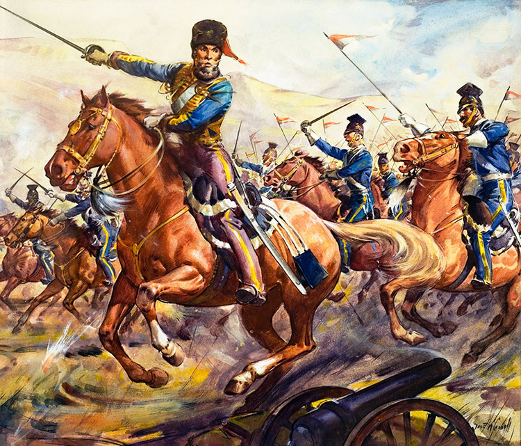 The Charge of the Light Brigade (Original) (Signed) by James E McConnell Art at The Illustration Art Gallery