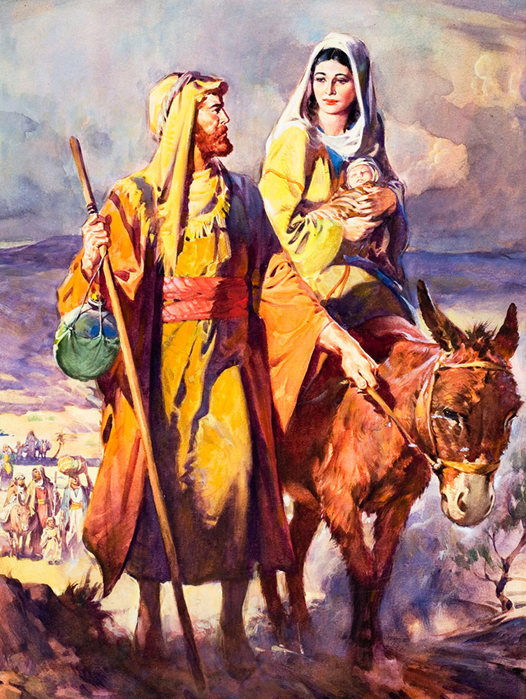 The Flight into Egypt (Original) (Signed) art by James E McConnell at The Illustration Art Gallery