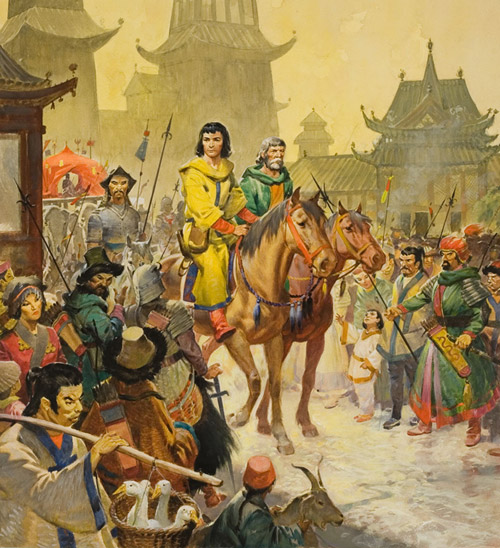 Marco Polo in Peking (Original) by James E McConnell Art at The Illustration Art Gallery