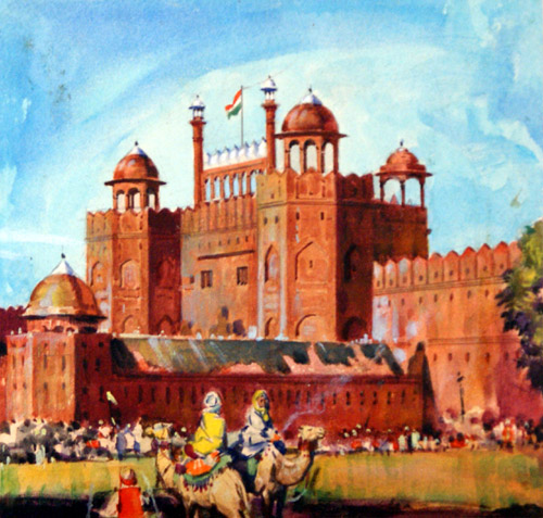 The Red Fort (Original) by James E McConnell Art at The Illustration Art Gallery