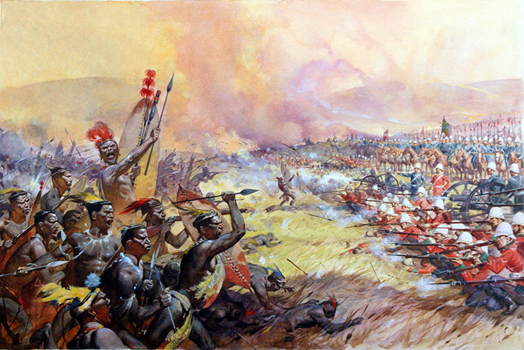 The Battle of Ulundi (Original) by James E McConnell Art at The Illustration Art Gallery