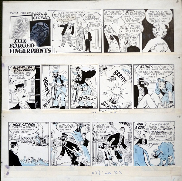 Scott Lanyard (THREE newspaper strips) (Originals) by Hugh McClelland Art at The Illustration Art Gallery