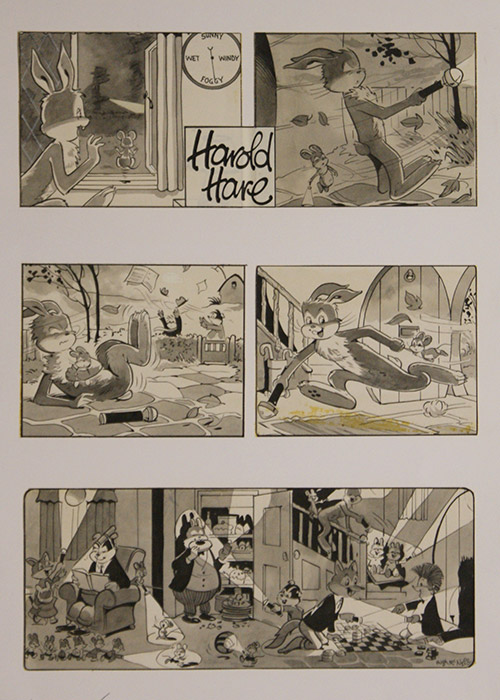Harold Hare: Foggy Fun (Original) (Signed) by Hugh McNeill Art at The Illustration Art Gallery