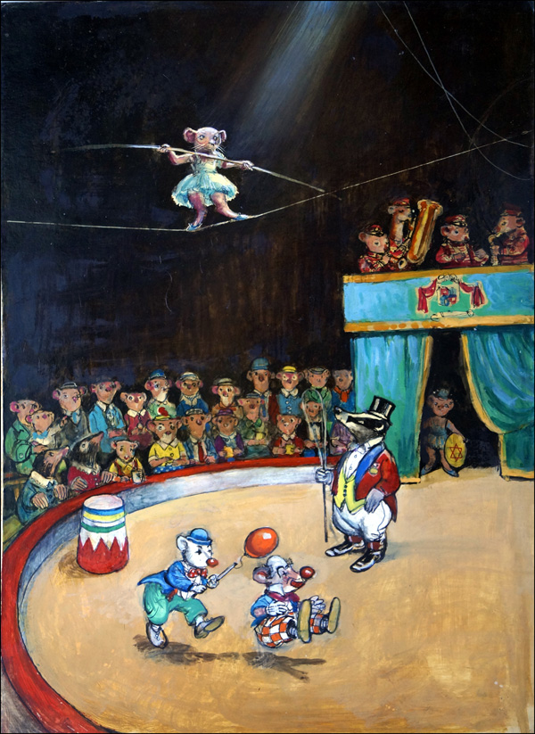 At The Circus (Original) by Town Mouse and Country Mouse (Mendoza) at The Illustration Art Gallery