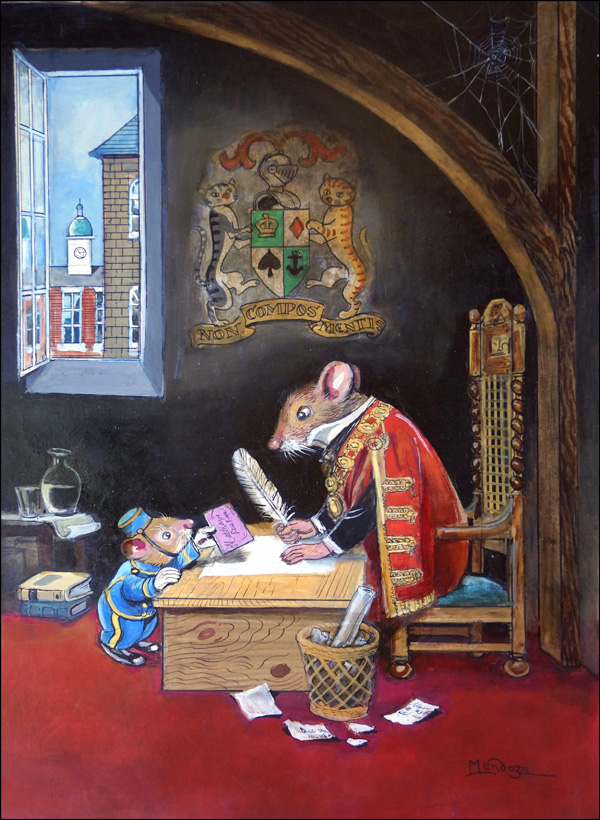 His Worship The Mayor (Original) (Signed) by Town Mouse and Country Mouse (Mendoza) at The Illustration Art Gallery